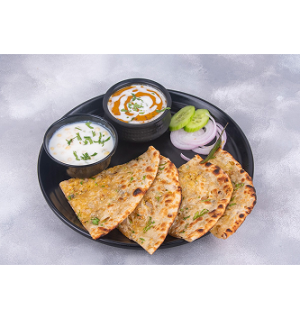 Kulcha with Daal & Raita