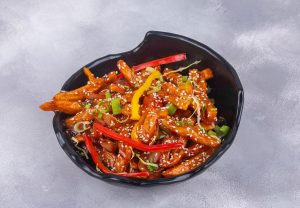 Honey chilli potato